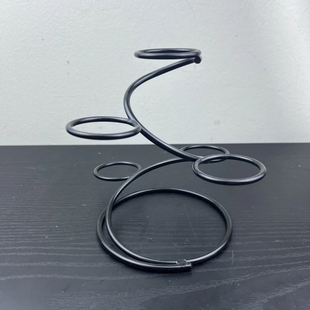 Black Metal Orb Display Stand 5 Holder Rack‎ 6